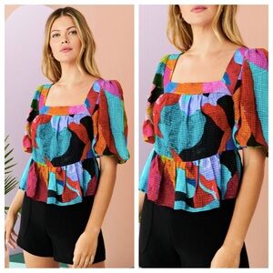Marie Oliver Kaylee Jewel Multi Blouse Top
